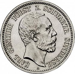 Large Obverse for 2 Mark 1896 coin