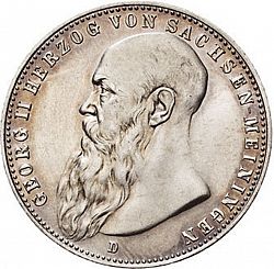 Large Obverse for 2 Mark 1902 coin