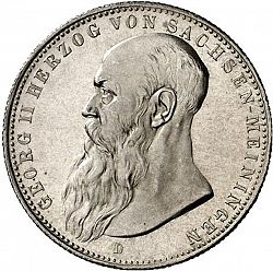 Large Obverse for 2 Mark 1902 coin