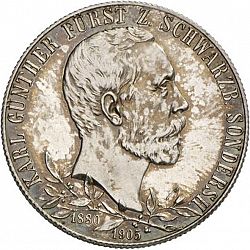 Large Obverse for 2 Mark 1905 coin