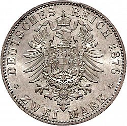 Large Reverse for 2 Mark 1876 coin