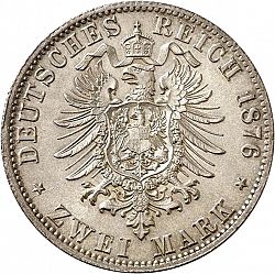 Large Reverse for 2 Mark 1876 coin