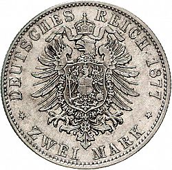 Large Reverse for 2 Mark 1877 coin