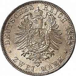 Large Reverse for 2 Mark 1888 coin