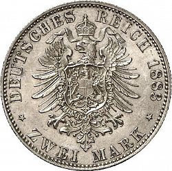 Large Reverse for 2 Mark 1893 coin