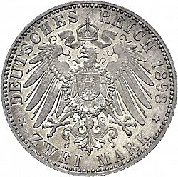 Large Reverse for 2 Mark 1898 coin