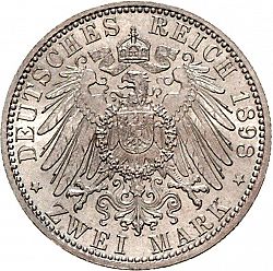 Large Reverse for 2 Mark 1898 coin