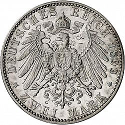 Large Reverse for 2 Mark 1899 coin