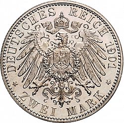 Large Reverse for 2 Mark 1901 coin