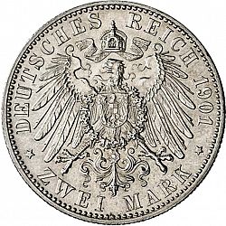 Large Reverse for 2 Mark 1901 coin