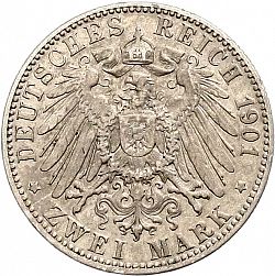 Large Reverse for 2 Mark 1901 coin