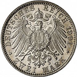 Large Reverse for 2 Mark 1901 coin