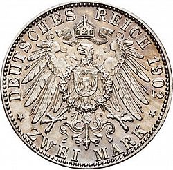 Large Reverse for 2 Mark 1902 coin