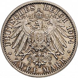 Large Reverse for 2 Mark 1904 coin