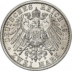 Large Reverse for 2 Mark 1911 coin