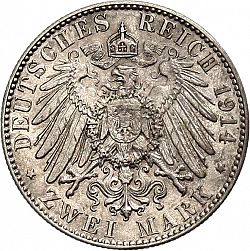 Large Reverse for 2 Mark 1914 coin