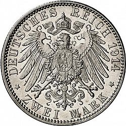 Large Reverse for 2 Mark 1914 coin