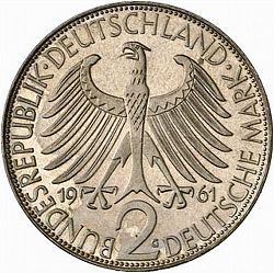 Large Obverse for 2 Mark 1961 coin