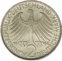 Large Obverse for 2 Mark 1966 coin