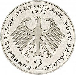 Large Obverse for 2 Mark 1971 coin
