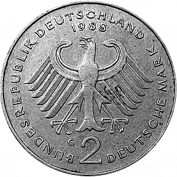 Large Obverse for 2 Mark 1988 coin