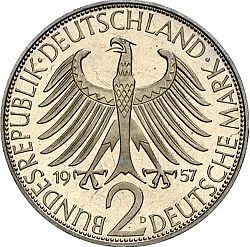 Large Reverse for 2 Mark 1957 coin