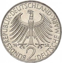 Large Reverse for 2 Mark 1958 coin