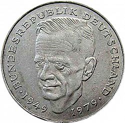 Large Reverse for 2 Mark 1991 coin