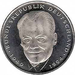 Large Reverse for 2 Mark 1994 coin
