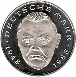 Large Reverse for 2 Mark 1996 coin