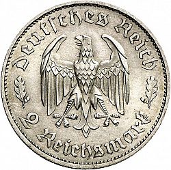 Large Obverse for 2 Reichsmark 1934 coin