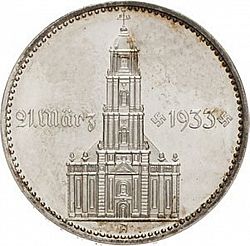 Large Reverse for 2 Reichsmark 1934 coin