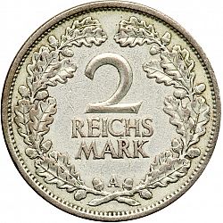 Large Obverse for 2 Reichsmark 1926 coin