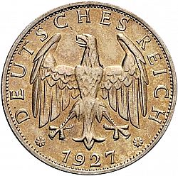 Large Obverse for 2 Reichsmark 1927 coin