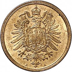 Large Reverse for 2 Pfenning 1876 coin