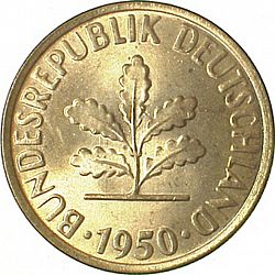 Large Obverse for 2 Pfennig 1950 coin