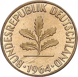 Large Obverse for 2 Pfennig 1964 coin