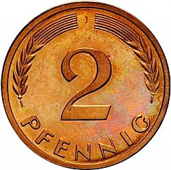 Large Reverse for 2 Pfennig 1959 coin