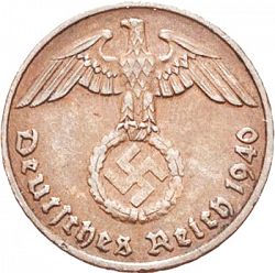 Large Obverse for 2 Reichspfenning 1940 coin