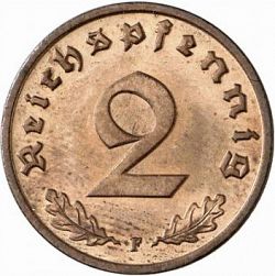 Large Reverse for 2 Reichspfenning 1936 coin