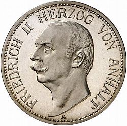 Large Obverse for 3 Mark 1909 coin