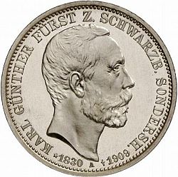 Large Obverse for 3 Mark 1909 coin