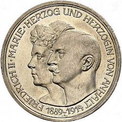 Large Obverse for 3 Mark 1914 coin