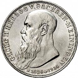 Large Obverse for 3 Mark 1915 coin