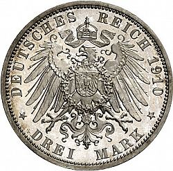 Large Reverse for 3 Mark 1910 coin