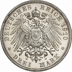 Large Reverse for 3 Mark 1910 coin