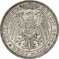 Large Reverse for 3 Mark 1911 coin