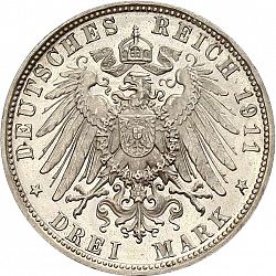 Large Reverse for 3 Mark 1911 coin