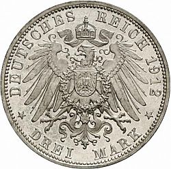 Large Reverse for 3 Mark 1912 coin