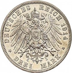 Large Reverse for 3 Mark 1914 coin